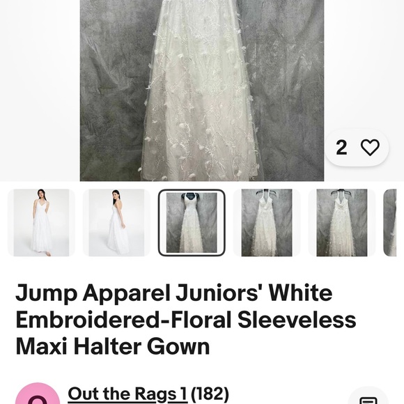 Jump White Halter Wedding Dress - Picture 6 of 6